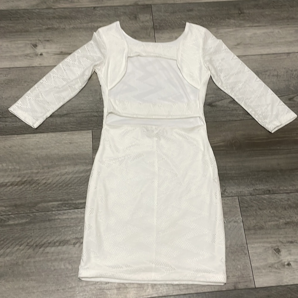Akira Chicago Red Label White Bodycon Dress Wedding Event Party Size Small - Picture 2 of 5